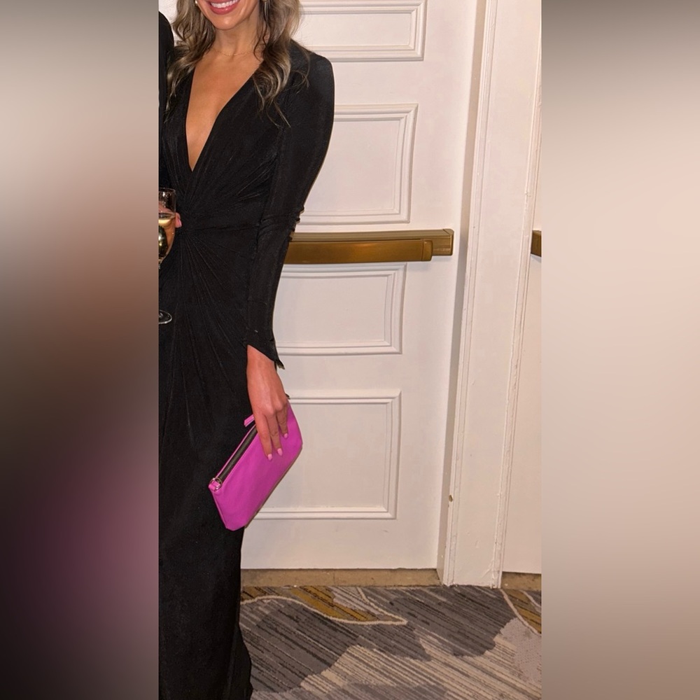 Katie may in a mood gown
